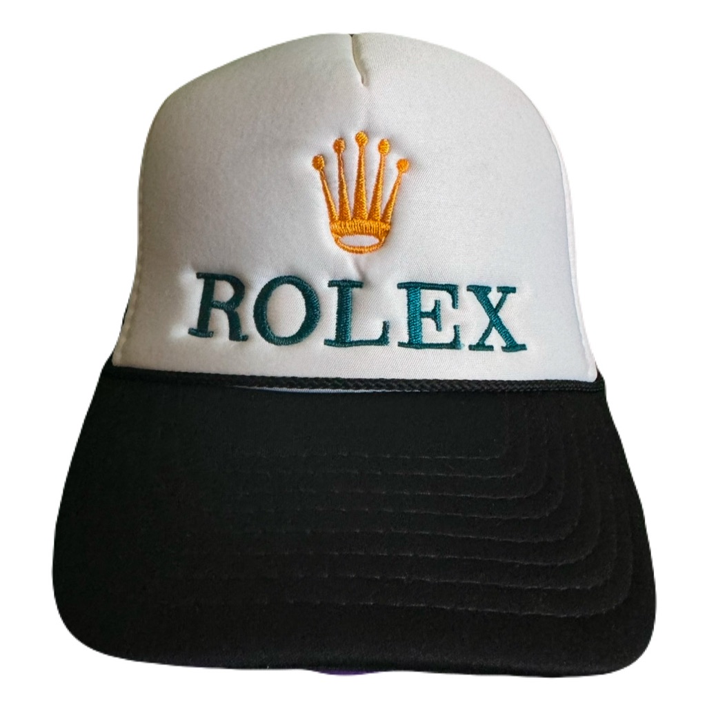 Vintage Rolex Snapback Hat Trucker Nissin 80s Black Snapback